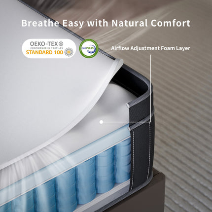 Twin Medium Hybrid Gel Memory Foam 12 in. Innerspring Breathable and Cooling Motion Isolation Mattress
