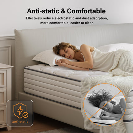 Twin XL Plush Hybrid Memory Foam 8 in. Individual Pocket Spring Breathable and Cooling Motion Isolation Mattress